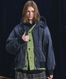 MAISON SPECIAL（メゾンスペシャル）の「《UNISEX》Cargo Pocket Duck Fabric Prime-Over Zip Hoodie Blouson カーゴポケットダックプライムオーバージップフーディーブルゾン【MAISON SPECIAL メゾンスペシャル】（ブルゾン）」