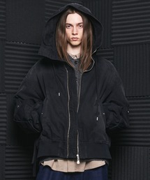 MAISON SPECIAL（メゾンスペシャル）の「《UNISEX》Cargo Pocket Duck Fabric Prime-Over Zip Hoodie Blouson カーゴポケットダックプライムオーバージップフーディーブルゾン【MAISON SPECIAL メゾンスペシャル】（ブルゾン）」