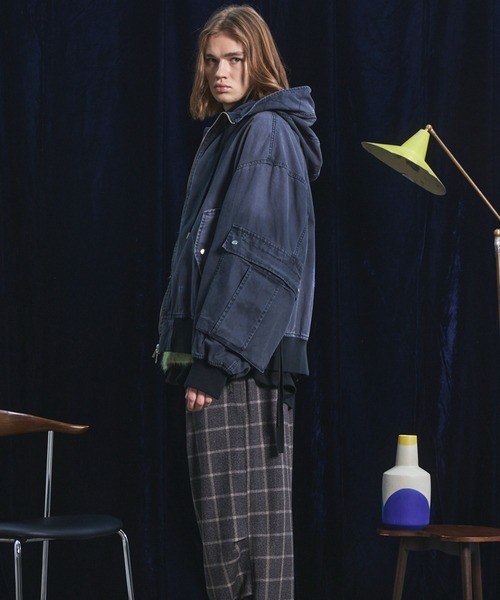 MAISON SPECIAL（メゾンスペシャル）の「《UNISEX》Cargo Pocket Duck Fabric Prime-Over Zip Hoodie Blouson/カーゴポケットダックプライムオーバージップフーディーブルゾン【MAISON SPECIAL/メゾンスペシャル】（ブルゾン・メンズ・ベージュ/ブラック/ネイビー・0/2/1）」の8枚目の写真