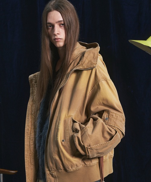 MAISON SPECIAL（メゾンスペシャル）の「《UNISEX》Cargo Pocket Duck Fabric Prime-Over Zip Hoodie Blouson/カーゴポケットダックプライムオーバージップフーディーブルゾン【MAISON SPECIAL/メゾンスペシャル】（ブルゾン・メンズ・ベージュ/ブラック/ネイビー・0/2/1）」の13枚目の写真