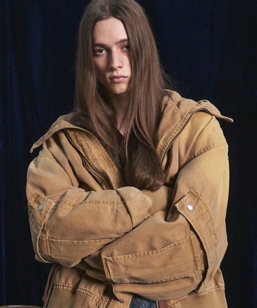 MAISON SPECIAL（メゾンスペシャル）の「《UNISEX》Cargo Pocket Duck Fabric Prime-Over Zip Hoodie Blouson/カーゴポケットダックプライムオーバージップフーディーブルゾン【MAISON SPECIAL/メゾンスペシャル】（ブルゾン・メンズ・ベージュ/ブラック/ネイビー・0/2/1）」の14枚目の写真