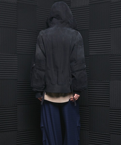 MAISON SPECIAL（メゾンスペシャル）の「《UNISEX》Cargo Pocket Duck Fabric Prime-Over Zip Hoodie Blouson/カーゴポケットダックプライムオーバージップフーディーブルゾン【MAISON SPECIAL/メゾンスペシャル】（ブルゾン・メンズ・ベージュ/ブラック/ネイビー・0/2/1）」の17枚目の写真