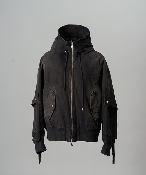 MAISON SPECIAL（メゾンスペシャル）の「《UNISEX》Cargo Pocket Duck Fabric Prime-Over Zip Hoodie Blouson/カーゴポケットダックプライムオーバージップフーディーブルゾン【MAISON SPECIAL/メゾンスペシャル】（ブルゾン・メンズ・ベージュ/ブラック/ネイビー・0/2/1）」の18枚目の写真