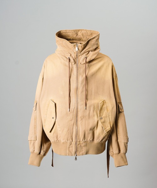 MAISON SPECIAL（メゾンスペシャル）の「《UNISEX》Cargo Pocket Duck Fabric Prime-Over Zip Hoodie Blouson/カーゴポケットダックプライムオーバージップフーディーブルゾン【MAISON SPECIAL/メゾンスペシャル】（ブルゾン・メンズ・ベージュ/ブラック/ネイビー・0/2/1）」の19枚目の写真