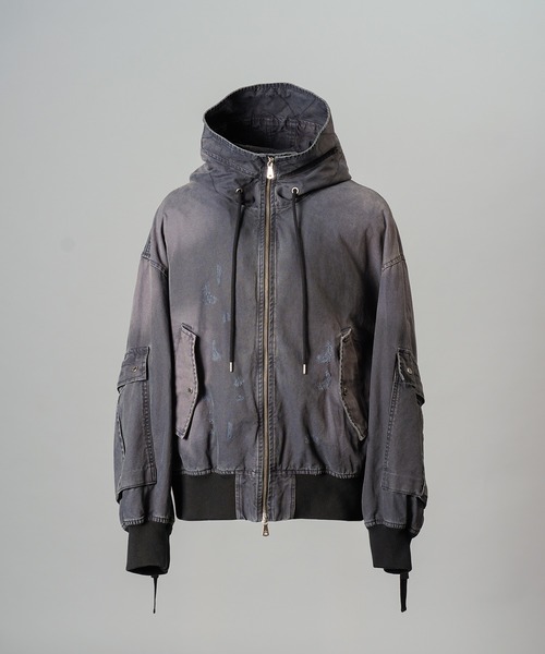 MAISON SPECIAL（メゾンスペシャル）の「《UNISEX》Cargo Pocket Duck Fabric Prime-Over Zip Hoodie Blouson/カーゴポケットダックプライムオーバージップフーディーブルゾン【MAISON SPECIAL/メゾンスペシャル】（ブルゾン・メンズ・ベージュ/ブラック/ネイビー・0/2/1）」の20枚目の写真