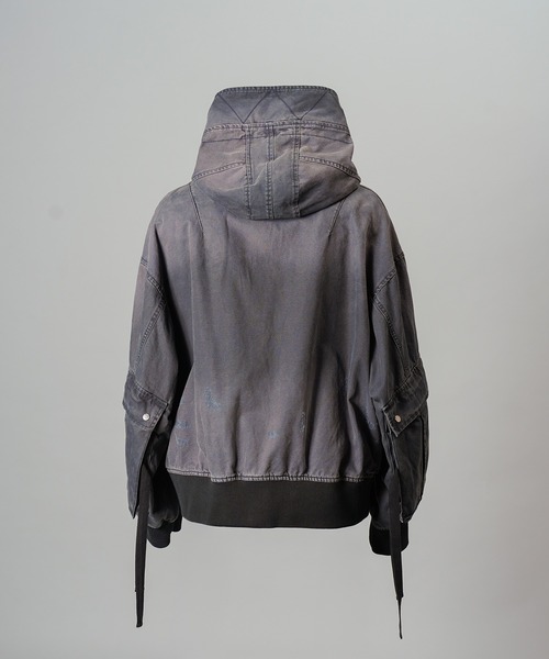 MAISON SPECIAL（メゾンスペシャル）の「《UNISEX》Cargo Pocket Duck Fabric Prime-Over Zip Hoodie Blouson/カーゴポケットダックプライムオーバージップフーディーブルゾン【MAISON SPECIAL/メゾンスペシャル】（ブルゾン・メンズ・ベージュ/ブラック/ネイビー・0/2/1）」の22枚目の写真