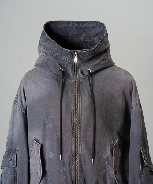 MAISON SPECIAL（メゾンスペシャル）の「《UNISEX》Cargo Pocket Duck Fabric Prime-Over Zip Hoodie Blouson/カーゴポケットダックプライムオーバージップフーディーブルゾン【MAISON SPECIAL/メゾンスペシャル】（ブルゾン・メンズ・ベージュ/ブラック/ネイビー・0/2/1）」の15枚目の写真