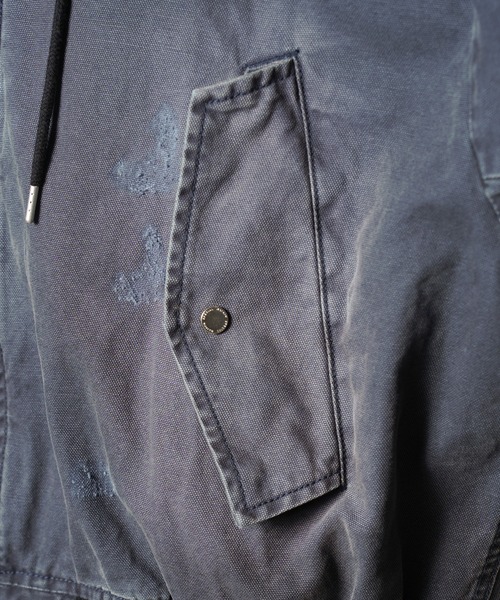 MAISON SPECIAL（メゾンスペシャル）の「《UNISEX》Cargo Pocket Duck Fabric Prime-Over Zip Hoodie Blouson/カーゴポケットダックプライムオーバージップフーディーブルゾン【MAISON SPECIAL/メゾンスペシャル】（ブルゾン・メンズ・ベージュ/ブラック/ネイビー・0/2/1）」の17枚目の写真