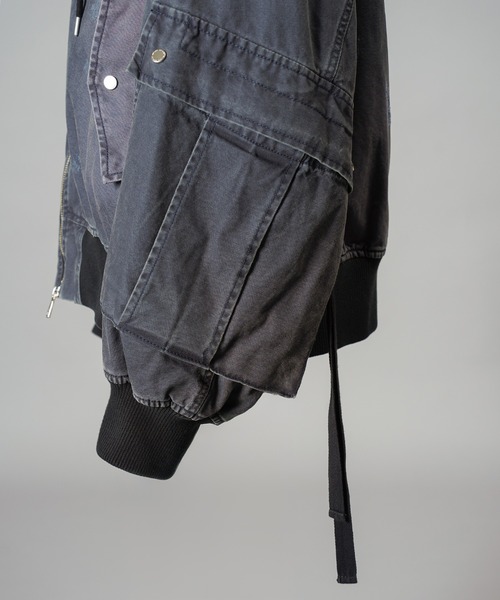 MAISON SPECIAL（メゾンスペシャル）の「《UNISEX》Cargo Pocket Duck Fabric Prime-Over Zip Hoodie Blouson/カーゴポケットダックプライムオーバージップフーディーブルゾン【MAISON SPECIAL/メゾンスペシャル】（ブルゾン・メンズ・ベージュ/ブラック/ネイビー・0/2/1）」の18枚目の写真