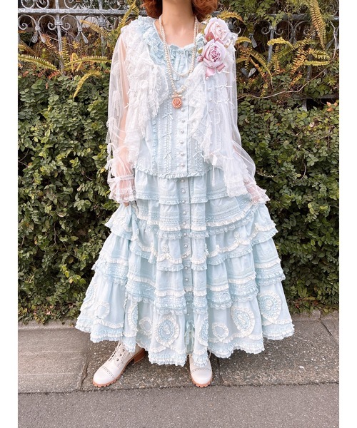 PINK HOUSE(ピンクハウス)の「Rose Pearlモチーフネックレス(ネックレス・レディース・ホワイト・フリー)」の2枚目の写真