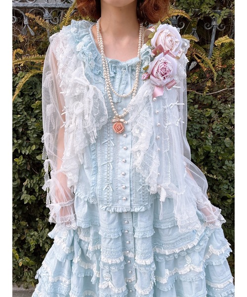 PINK HOUSE(ピンクハウス)の「Rose Pearlモチーフネックレス(ネックレス・レディース・ホワイト・フリー)」の4枚目の写真