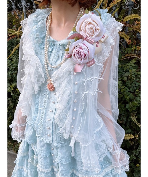 PINK HOUSE(ピンクハウス)の「Rose Pearlモチーフネックレス(ネックレス・レディース・ホワイト・フリー)」の6枚目の写真