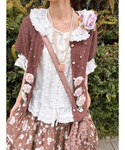 PINK HOUSE(ピンクハウス)の「Rose Pearlモチーフネックレス(ネックレス・レディース・ホワイト・フリー)」の8枚目の写真