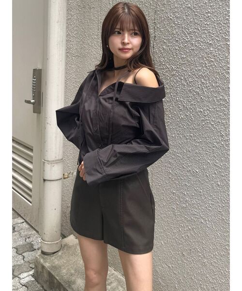 MURUA(ムルーア)の「マルチウェイオフショルストリングシャツ(シャツ/ブラウス・レディース・ホワイト/ブルー/その他1・FREE)」の6枚目の写真