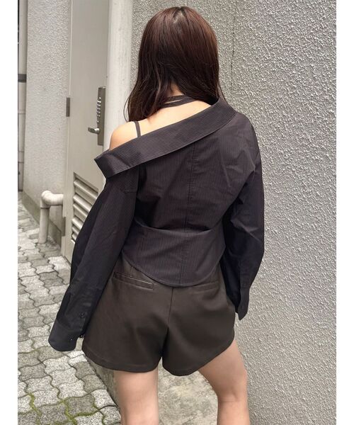 MURUA(ムルーア)の「マルチウェイオフショルストリングシャツ(シャツ/ブラウス・レディース・ホワイト/ブルー/その他1・FREE)」の7枚目の写真