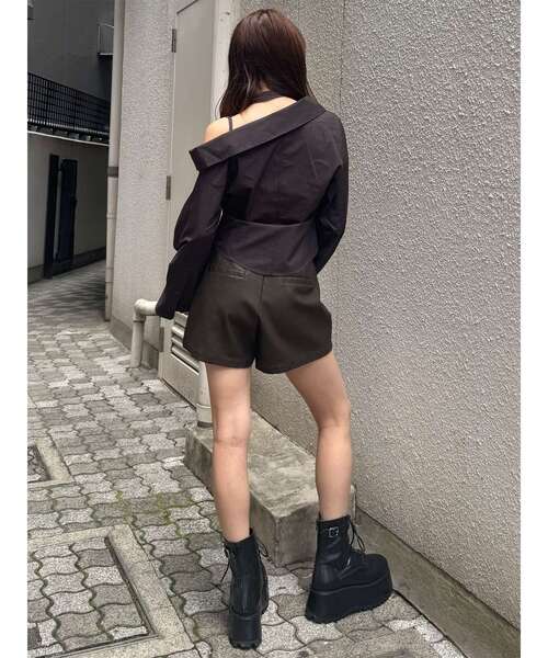 MURUA(ムルーア)の「マルチウェイオフショルストリングシャツ(シャツ/ブラウス・レディース・ホワイト/ブルー/その他1・FREE)」の10枚目の写真
