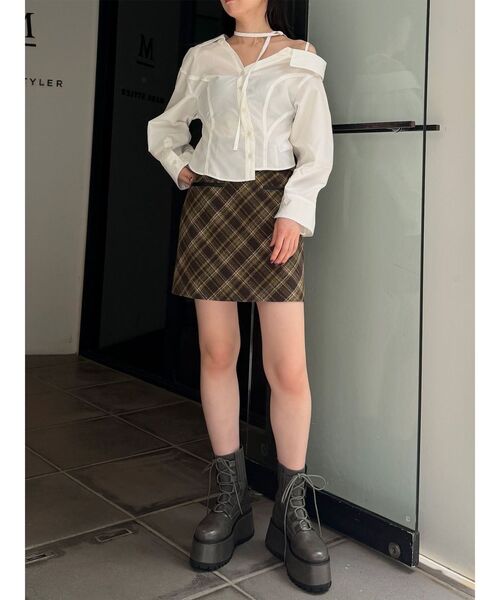 MURUA(ムルーア)の「マルチウェイオフショルストリングシャツ(シャツ/ブラウス・レディース・ホワイト/ブルー/その他1・FREE)」の15枚目の写真