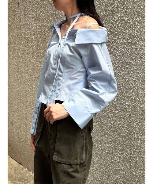 MURUA(ムルーア)の「マルチウェイオフショルストリングシャツ(シャツ/ブラウス・レディース・ホワイト/ブルー/その他1・FREE)」の21枚目の写真