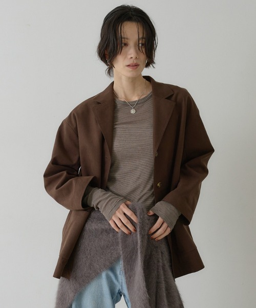 qualite（カリテ）の「スエードカバーオール / ジャケット（カバーオール・レディース・ダークブラウン・フリー）」の18枚目の写真