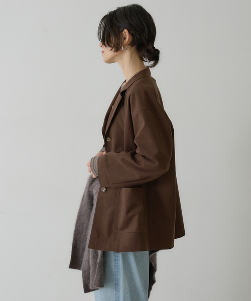 qualite（カリテ）の「スエードカバーオール / ジャケット（カバーオール・レディース・ダークブラウン・フリー）」の21枚目の写真