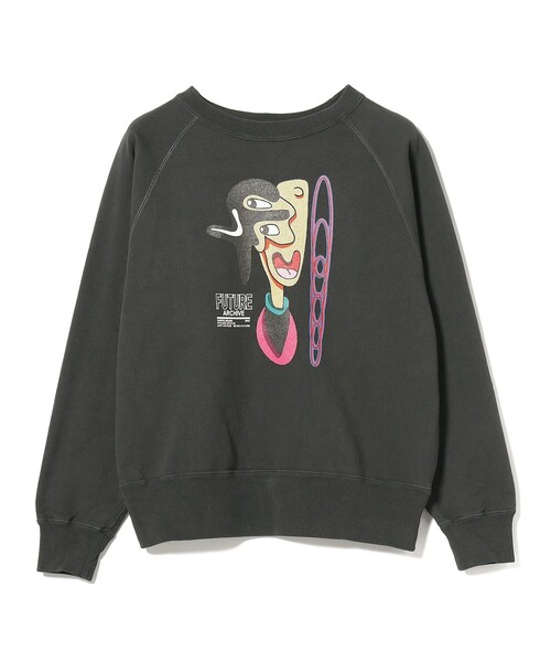 FUTURE ARCHIVE(フューチャーアーカイブ)の「TAPPEI × FUTURE ARCHIVE / DAMAGE SWEAT CREW ②(スウェット・メンズ・ブラック・L/M/S)」の1枚目の写真