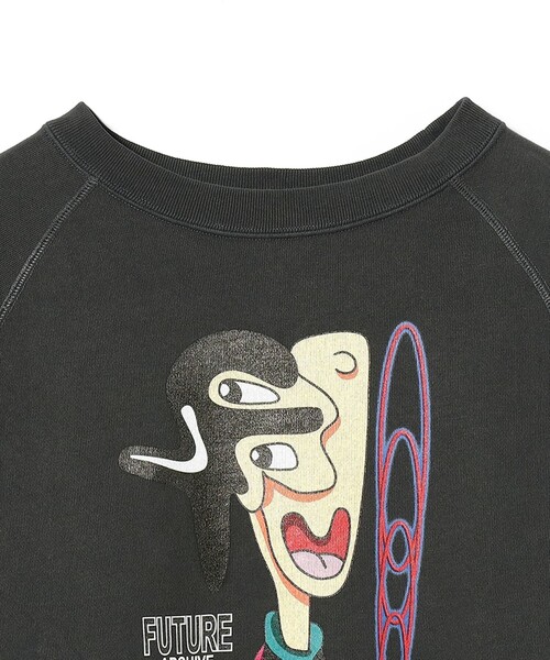 FUTURE ARCHIVE(フューチャーアーカイブ)の「TAPPEI × FUTURE ARCHIVE / DAMAGE SWEAT CREW ②(スウェット・メンズ・ブラック・L/M/S)」の4枚目の写真