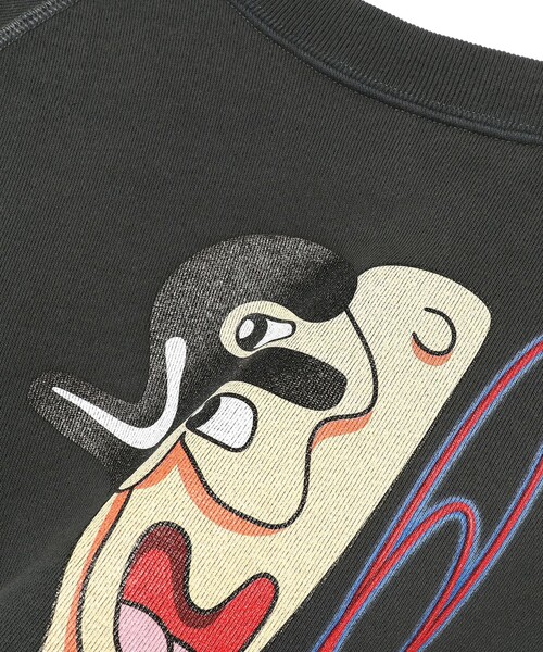 FUTURE ARCHIVE(フューチャーアーカイブ)の「TAPPEI × FUTURE ARCHIVE / DAMAGE SWEAT CREW ②(スウェット・メンズ・ブラック・L/M/S)」の7枚目の写真