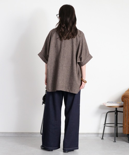 cepo（セポ）の「ダブルニーワイドストレートデニムパンツ（デニムパンツ・レディース・ブルー系1/ワンウォッシュ・S/M/L）」の6枚目の写真
