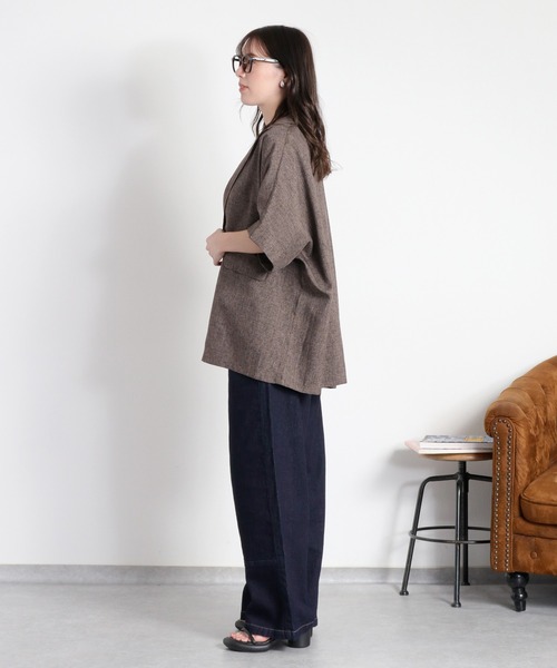 cepo（セポ）の「ダブルニーワイドストレートデニムパンツ（デニムパンツ・レディース・ブルー系1/ワンウォッシュ・S/M/L）」の5枚目の写真