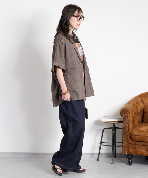 cepo（セポ）の「ダブルニーワイドストレートデニムパンツ（デニムパンツ・レディース・ブルー系1/ワンウォッシュ・S/M/L）」の7枚目の写真