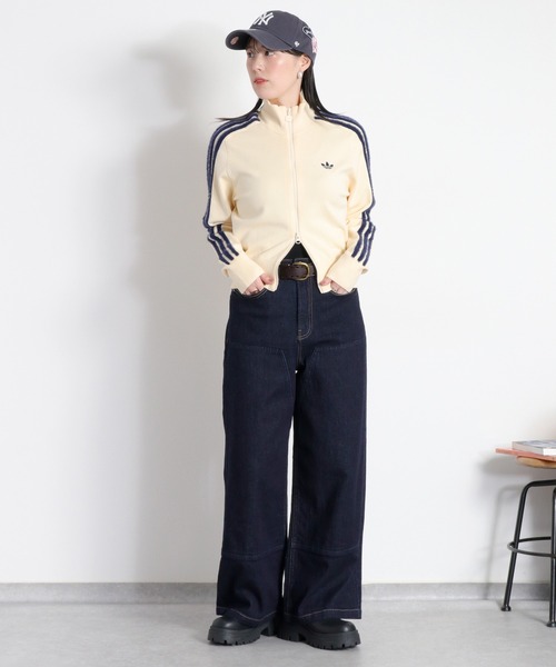 cepo（セポ）の「ダブルニーワイドストレートデニムパンツ（デニムパンツ・レディース・ブルー系1/ワンウォッシュ・S/M/L）」の9枚目の写真