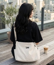 Lee（リー）の「Lee/リー キャンバス ロゴ ワンポイント刺繍 ワークポケット ビッグショルダーバッグ/大容量/レディース メンズ（ショルダーバッグ）」
