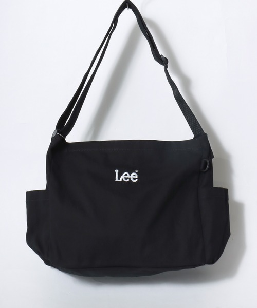 Lee(リー)の「Lee/リー キャンバス ロゴ ワンポイント刺繍 ワークポケット ビッグショルダーバッグ/大容量/レディース メンズ(ショルダーバッグ・レディース・オフホワイト/ブラック・FREE)」の4枚目の写真