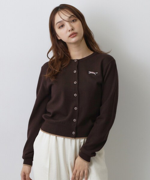 DRESSTERIOR(ドレステリア)の「ゼニアバル―ファキャッシュウールクルーネックカーディガン(カーディガン/ボレロ・レディース・グレー/ブルー系その他/ベージュ/ブラウン系その他/ネイビー・38/36)」の3枚目の写真