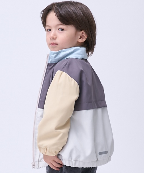 petit main(プティマイン)の「【撥水加工】配色ウィンブレ(ブルゾン・キッズ・ネイビー/ブルーグリーン/レッド・130cm/120cm/110cm/100cm/80cm/90cm)」の4枚目の写真