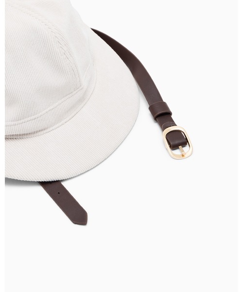 ARMANI EXCHANGE（アルマーニエクスチェンジ）の「【A|X アルマーニ エクスチェンジ】コーデュロイ ハット（ハット・レディース・ホワイト・FREE）」の3枚目の写真