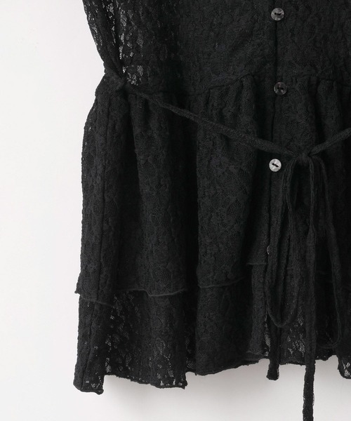 LOWRYS FARM(ローリーズファーム)の「ドットレースチュールLS 1068509(Tシャツ/カットソー・レディース・ホワイト系その他2/ブラック/ホワイト/ホワイト系その他・FREE)」の19枚目の写真