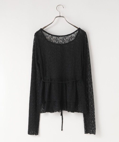 LOWRYS FARM(ローリーズファーム)の「ドットレースチュールLS 1068509(Tシャツ/カットソー・レディース・ホワイト系その他2/ブラック/ホワイト/ホワイト系その他・FREE)」の20枚目の写真
