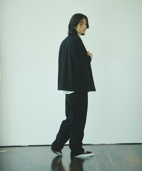 JOURNAL STANDARD(ジャーナルスタンダード)の「トリコット アンコンストラクテッド ダブル ジャケット(テーラードジャケット・メンズ・ブラック/ネイビー/グレー・SMALL/MEDIUM/LARGE)」の8枚目の写真