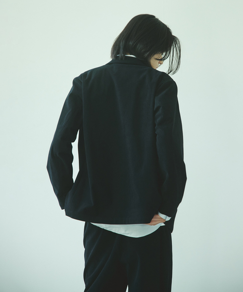 JOURNAL STANDARD(ジャーナルスタンダード)の「トリコット アンコンストラクテッド ダブル ジャケット(テーラードジャケット・メンズ・ブラック/ネイビー/グレー・SMALL/MEDIUM/LARGE)」の11枚目の写真