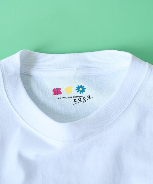 coen(コーエン)の「MY FAVORITE THINGS(マイ フェイバリット シングス)デザインプリント ロングスリーブTシャツ(Tシャツ/カットソー・メンズ・ライトピンク/ホワイト/ブラック・S/XL/L/M)」の6枚目の写真