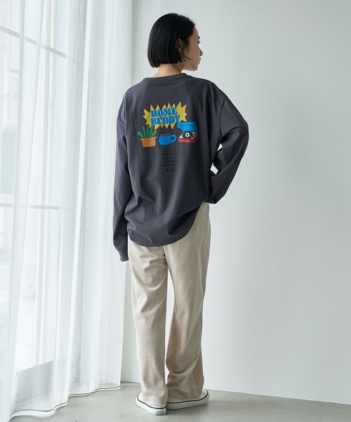 coen(コーエン)の「MY FAVORITE THINGS(マイ フェイバリット シングス)デザインプリント ロングスリーブTシャツ(Tシャツ/カットソー・メンズ・ライトピンク/ホワイト/ブラック・S/XL/L/M)」の20枚目の写真