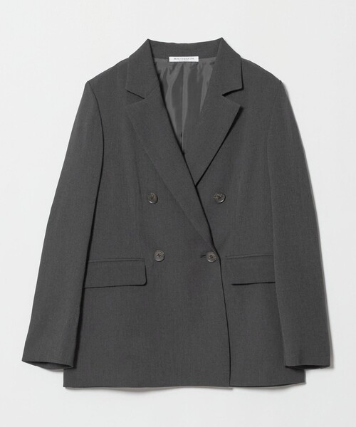 BEAUTY&YOUTH UNITED ARROWS(ビューティーアンドユースユナイテッドアローズ)の「ポリエステルブレンド メランジ ダブルジャケット 防シワ(テーラードジャケット・レディース・モカ/ダークグレー・M/S/XS)」の2枚目の写真