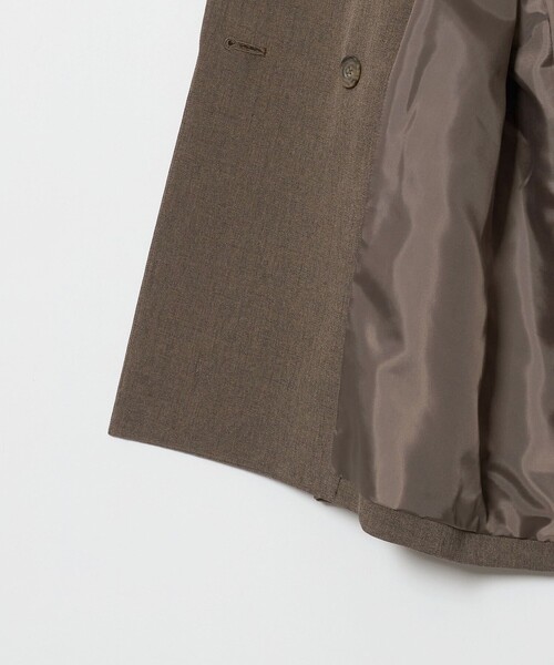 BEAUTY&YOUTH UNITED ARROWS(ビューティーアンドユースユナイテッドアローズ)の「ポリエステルブレンド メランジ ダブルジャケット 防シワ(テーラードジャケット・レディース・モカ/ダークグレー・M/S/XS)」の10枚目の写真