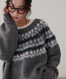 求心柄2WAYワンショルニット