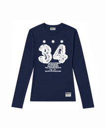 セミクロップド 34ice 長袖Tシャツ [ネイビー]
