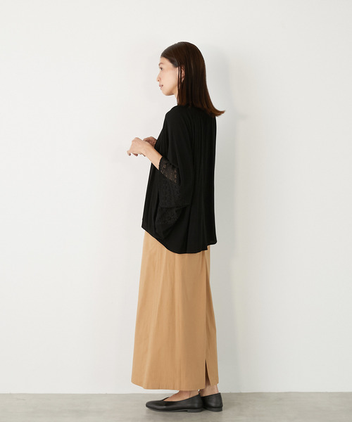 MELROSE claire（メルローズ クレール）の「【スラブストレッチAラインスカート】（スカート・レディース・キャメル/ブラック/グリーン系その他・3/2）」の16枚目の写真