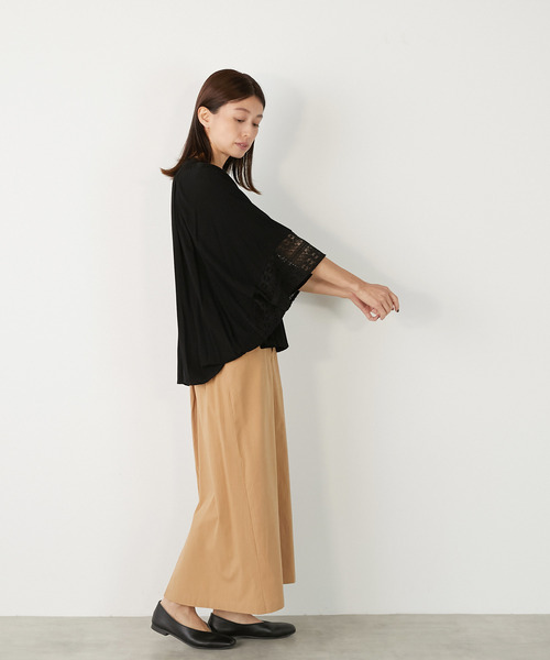 MELROSE claire（メルローズ クレール）の「【スラブストレッチAラインスカート】（スカート・レディース・キャメル/ブラック/グリーン系その他・3/2）」の19枚目の写真