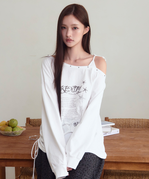 THE GREEN LAB（ザグリーンラボ）の「スタッズワンショルダーストラップロングスリーブ [VLACK]（Tシャツ/カットソー・レディース・その他・FREE）」の11枚目の写真