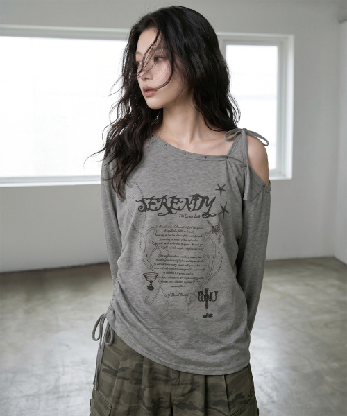 THE GREEN LAB（ザグリーンラボ）の「スタッズワンショルダーストラップロングスリーブ [VLACK]（Tシャツ/カットソー・レディース・その他・FREE）」の21枚目の写真